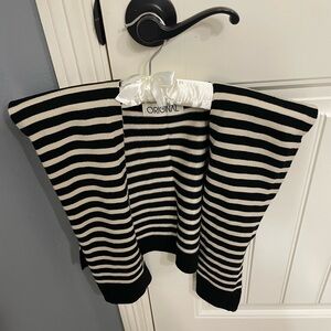 Black and White Striped Shawl